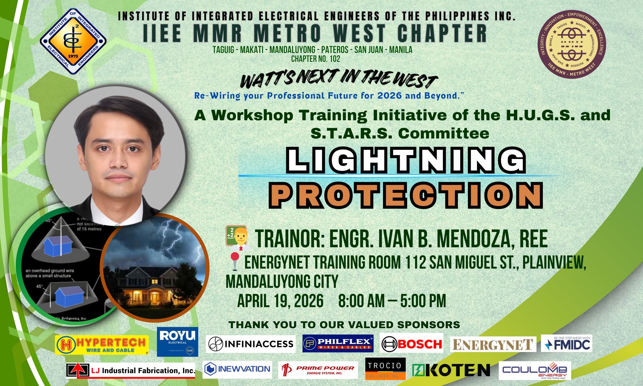 IIEE Metro West Chapter — Watt's Next in the West: Lightning Protection workshop